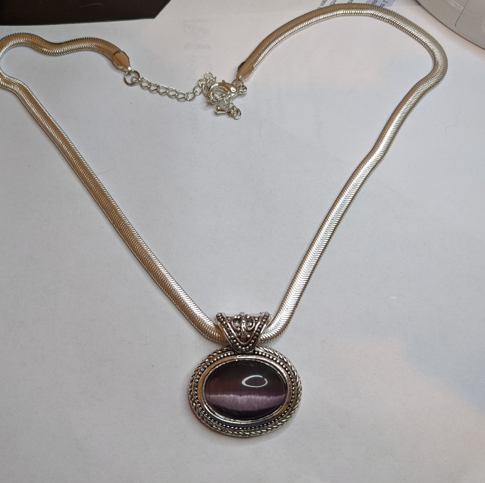 Necklace with Purple Stone